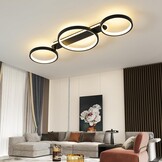 Dimbare Zwarte Plafondlamp LED 36W - 3 Vlammen met Afstandsbediening & App (34% Korting)