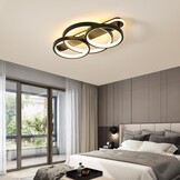 Dimbare Zwarte Plafondlamp LED 36W - 3 Vlammen met Afstandsbediening & App (34% Korting)