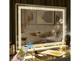 Hollywood Make-upspiegel Wit 80x60 cm met LED, Bluetooth & USB (34% Korting)