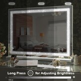 Hollywood Make-upspiegel Wit 80x60 cm met LED, Bluetooth & USB (34% Korting)