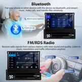 Autoradio 1 Din Android 15 (4GB/64GB) met 7" Intrekbaar Touchscreen - 54% Korting!