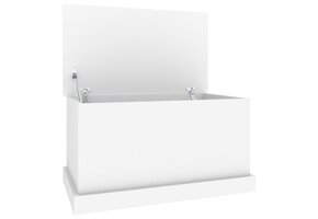 Opbergbox Hout Wit 70x40x38 cm - 64% Korting