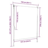 Buitenrolluik 150x270 cm Crème - Privacy & Schaduw