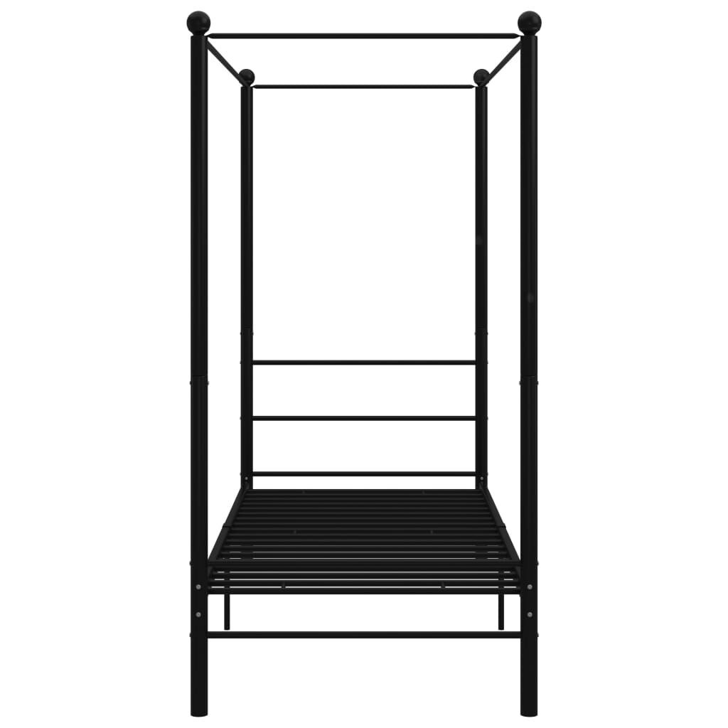 Hemelbedframe Zwart Metaal 90x200 cm - 35% Korting