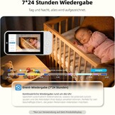 Babyfoon met Camera 2K UHD, 5" IPS, 6000mAh, 305m Bereik, Geen WiFi - 29% Korting