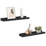 Zwarte MDF Fotoplanken (2 stuks) - 40x9x3 cm - 47% Korting