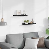 Zwarte MDF Fotoplanken (2 stuks) - 40x9x3 cm - 47% Korting