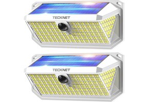 Solar Buitenlamp Set (2x) - 4200 Lumen, 416 LED, Wit, Bewegingsmelder - 46% Korting