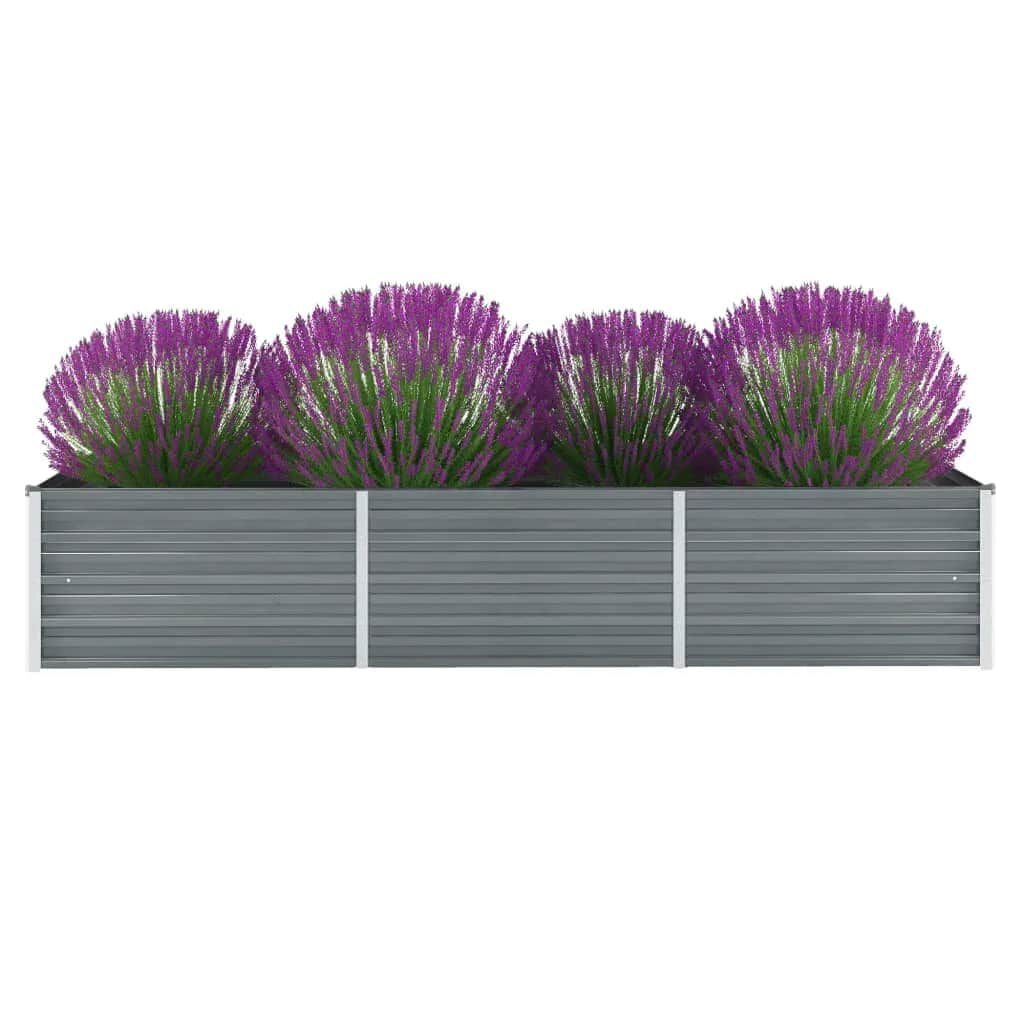 Verhoogde Plantenbak 240x80x45 cm Staal Grijs - 34% Korting!