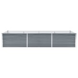 Verhoogde Plantenbak 240x80x45 cm Staal Grijs - 34% Korting!