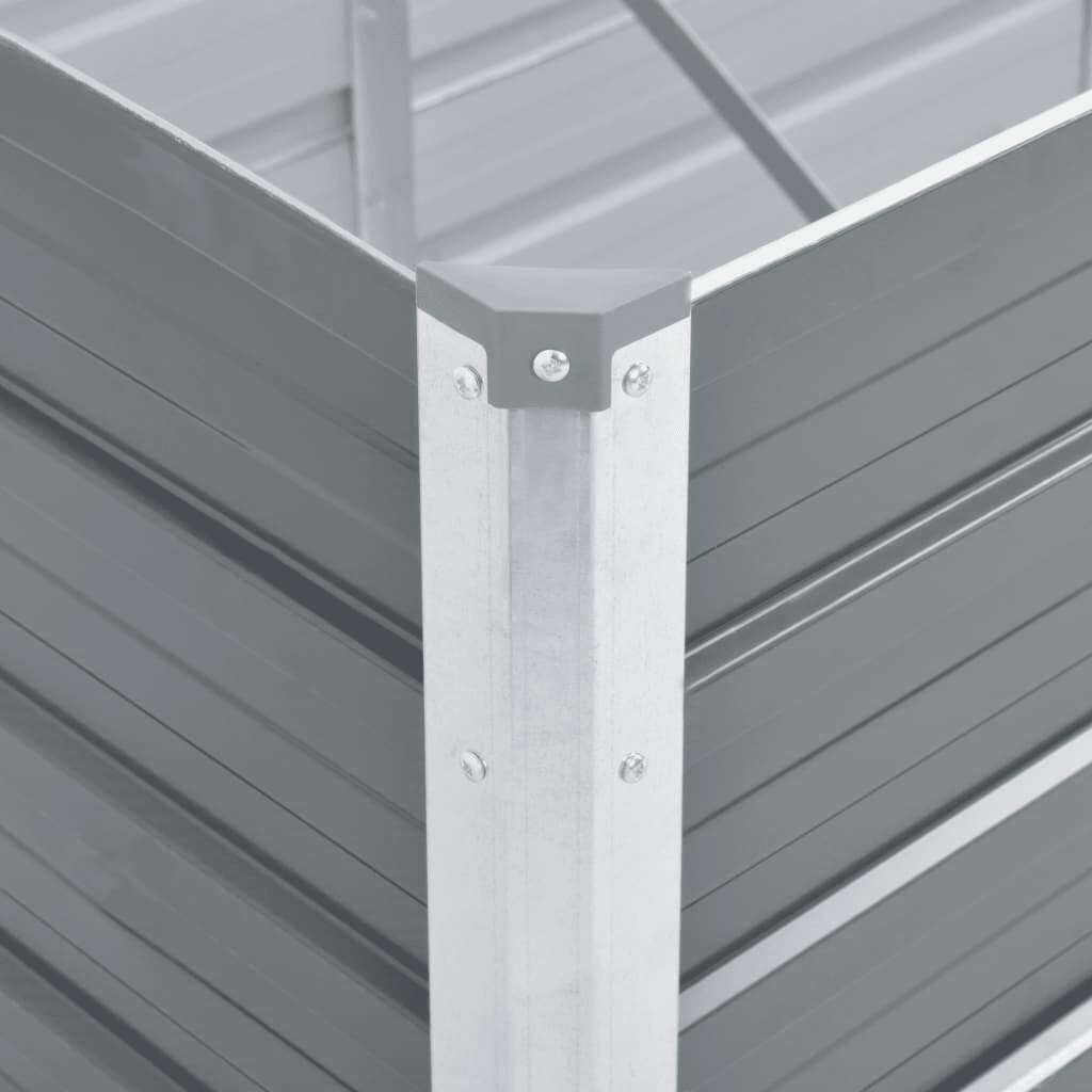 Verhoogde Plantenbak 240x80x45 cm Staal Grijs - 34% Korting!