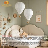 Set van 2 Hete Luchtballon Lampenkappen Kinderkamer Wit 34 cm