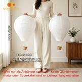 Set van 2 Hete Luchtballon Lampenkappen Kinderkamer Wit 34 cm