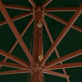 VidaXL Parasol Houten Paal 350cm Groen - 34% Korting