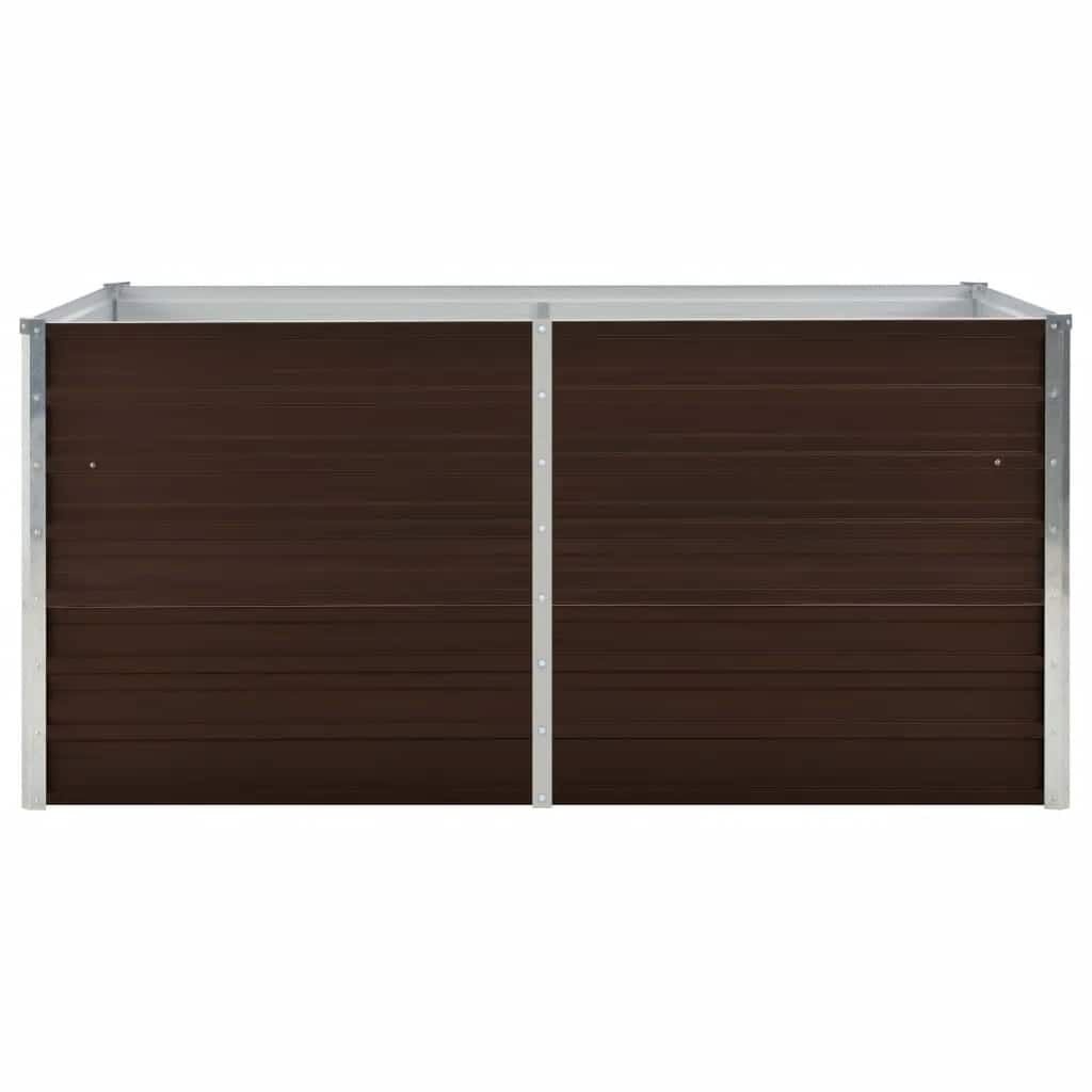 Verhoogde plantenbak 160x80x77 cm Staal Bruin - 34% Korting