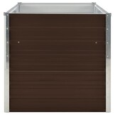Verhoogde plantenbak 160x80x77 cm Staal Bruin - 34% Korting