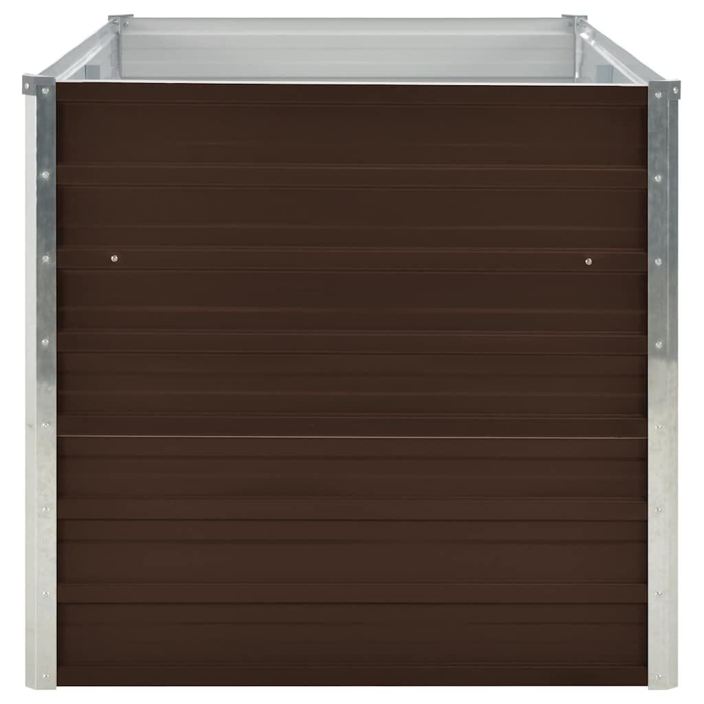 Verhoogde plantenbak 160x80x77 cm Staal Bruin - 34% Korting