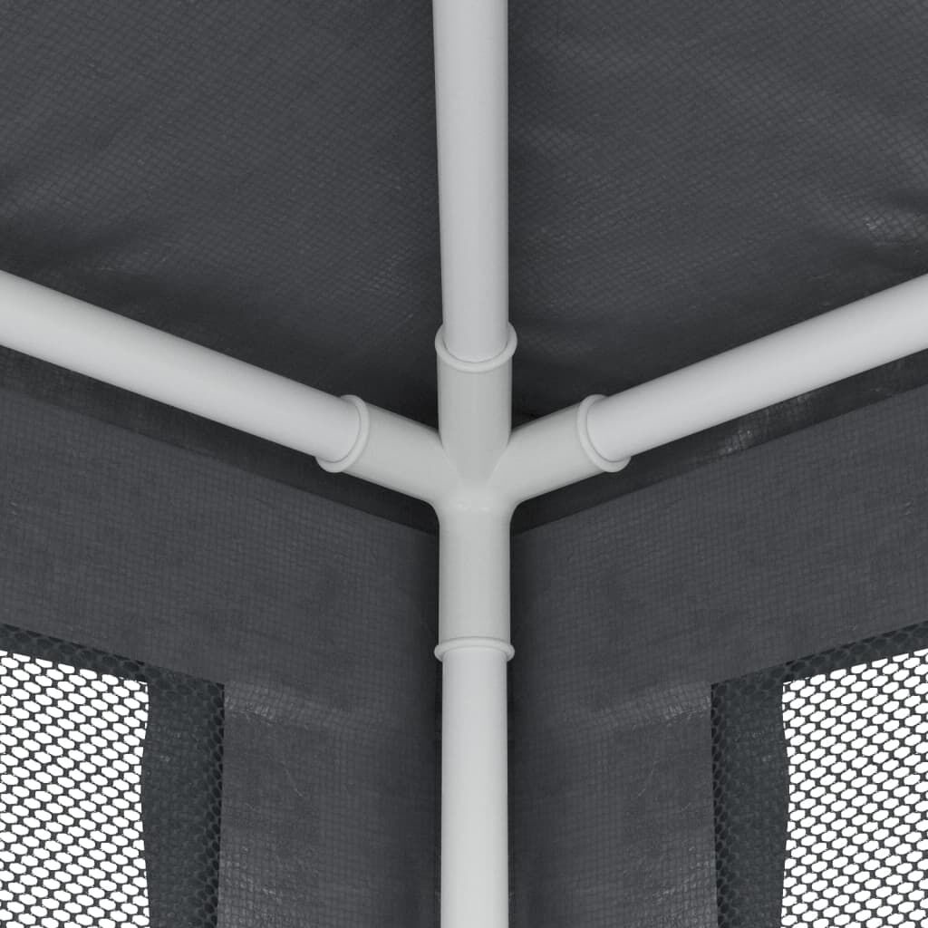 Partytent 2,5x2,5 m met 4 Mesh Zijwanden - Antraciet (54% Korting)
