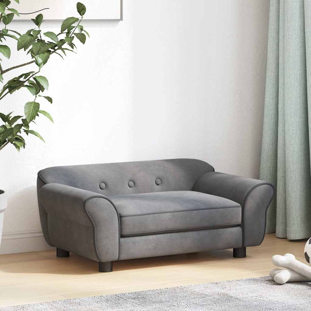 Hondenbank Pluche Donkergrijs 72x45x30 cm - 54% Korting