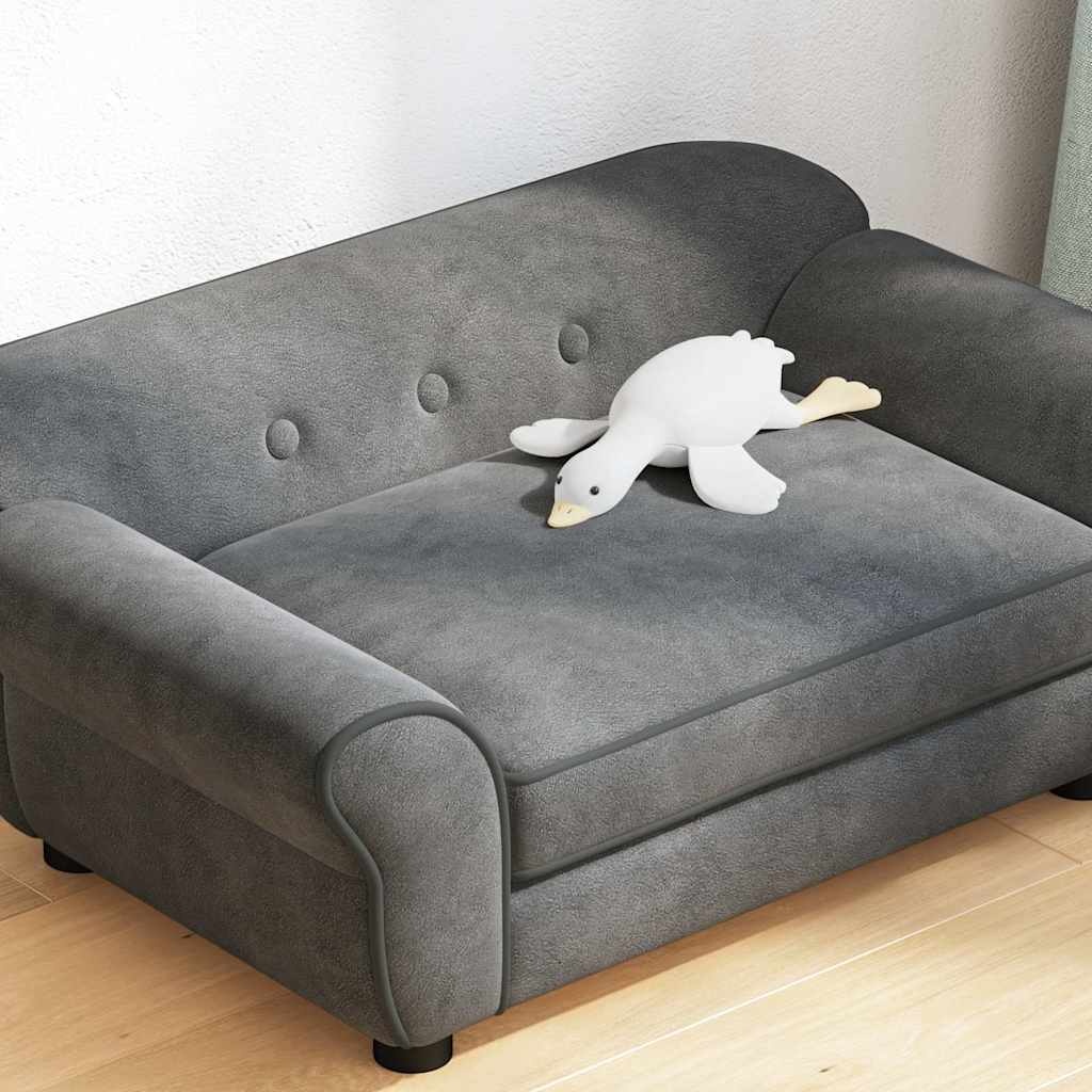 Hondenbank Pluche Donkergrijs 72x45x30 cm - 54% Korting