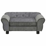 Hondenbank Pluche Donkergrijs 72x45x30 cm - 54% Korting