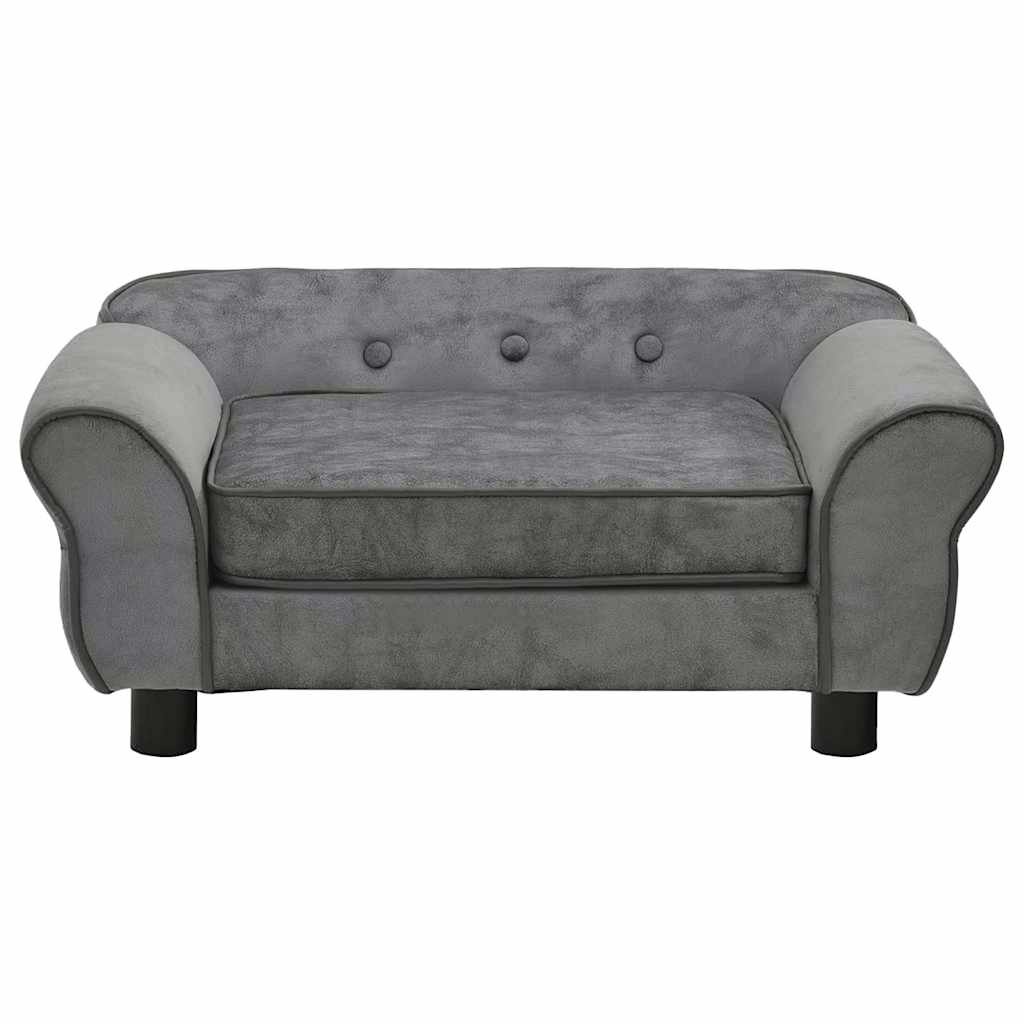 Hondenbank Pluche Donkergrijs 72x45x30 cm - 54% Korting