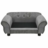 Hondenbank Pluche Donkergrijs 72x45x30 cm - 54% Korting
