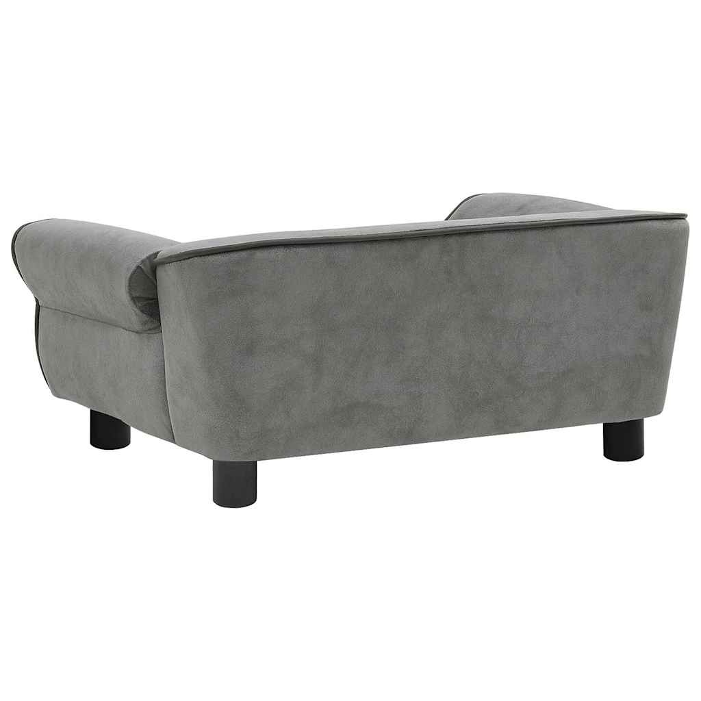Hondenbank Pluche Donkergrijs 72x45x30 cm - 54% Korting
