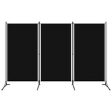 Kamerscherm 3 panelen 260x180 cm Zwart - 33% Korting