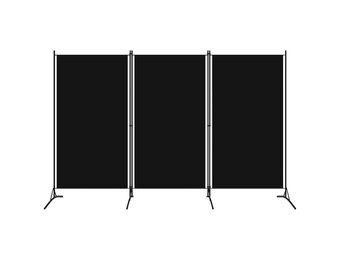Kamerscherm 3 panelen 260x180 cm Zwart - 33% Korting