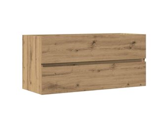 Wastafelkast Bewerkt Hout Artisanaal Eiken 100x38,5x45 cm
