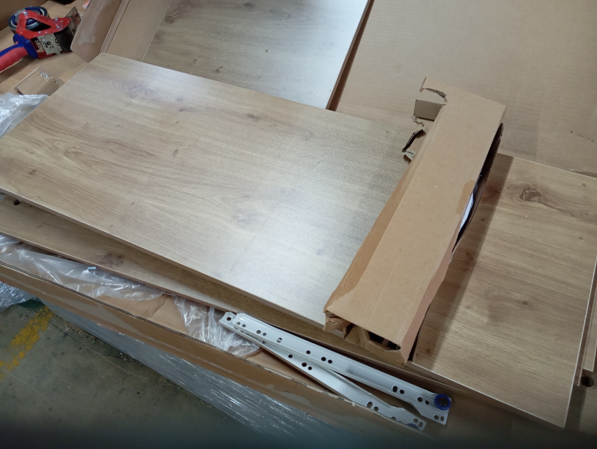 Wastafelkast Bewerkt Hout Artisanaal Eiken 100x38,5x45 cm