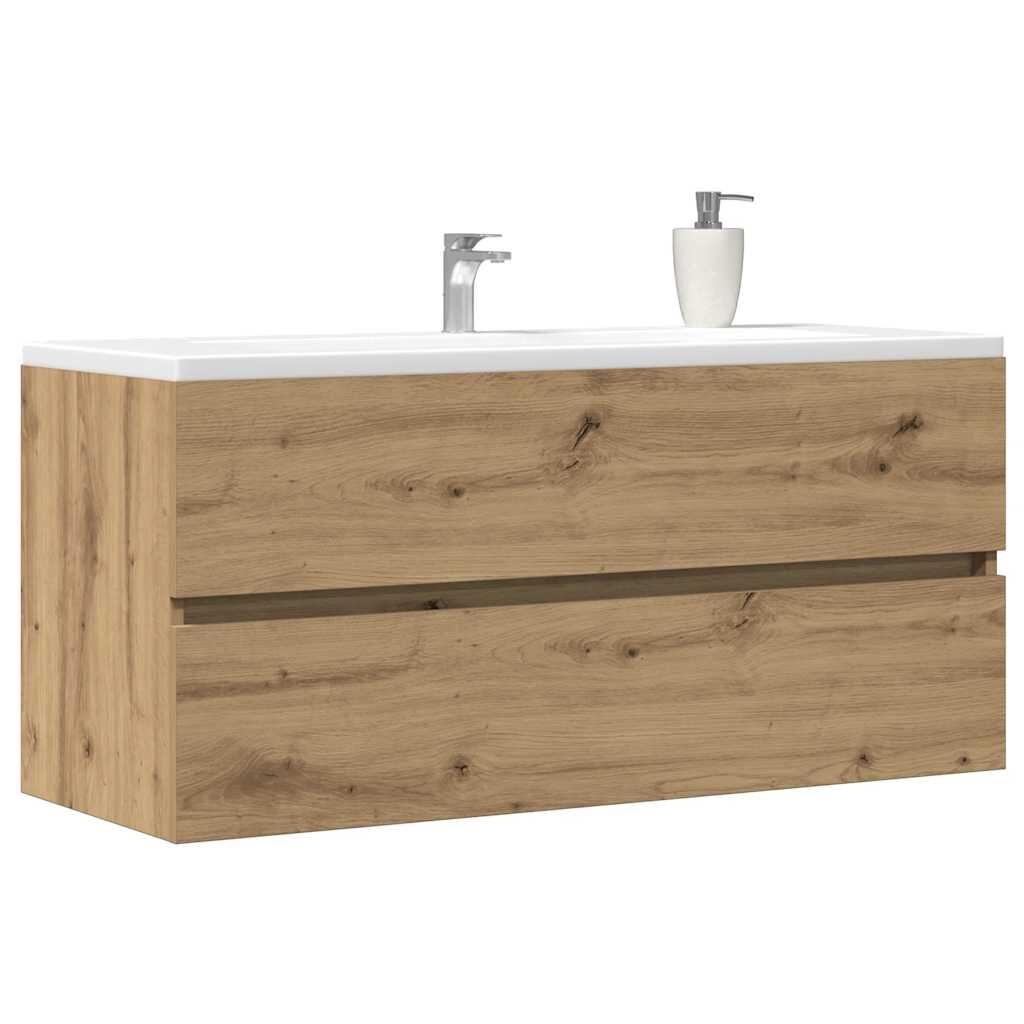 Wastafelkast Bewerkt Hout Artisanaal Eiken 100x38,5x45 cm