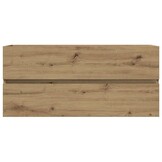 Wastafelkast Bewerkt Hout Artisanaal Eiken 100x38,5x45 cm