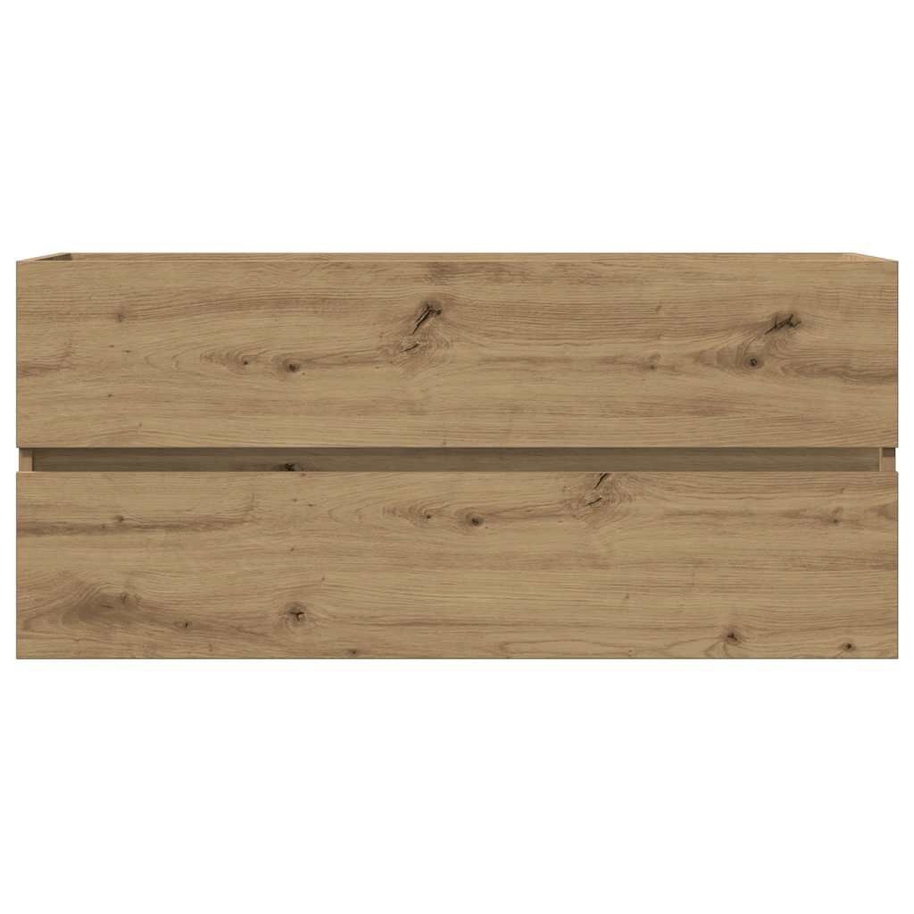 Wastafelkast Bewerkt Hout Artisanaal Eiken 100x38,5x45 cm
