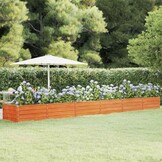Verhoogde Plantenbak Cortenstaal Roestig 600x80x45 cm - 59% Korting