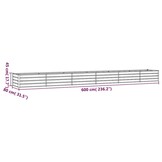 Verhoogde Plantenbak Cortenstaal Roestig 600x80x45 cm - 59% Korting