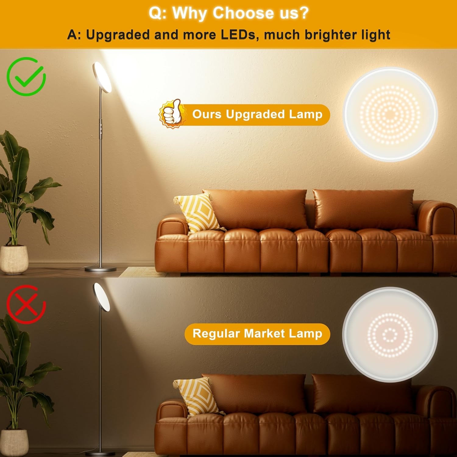 LED Vloerlamp 175 cm Zwart - 34% Korting