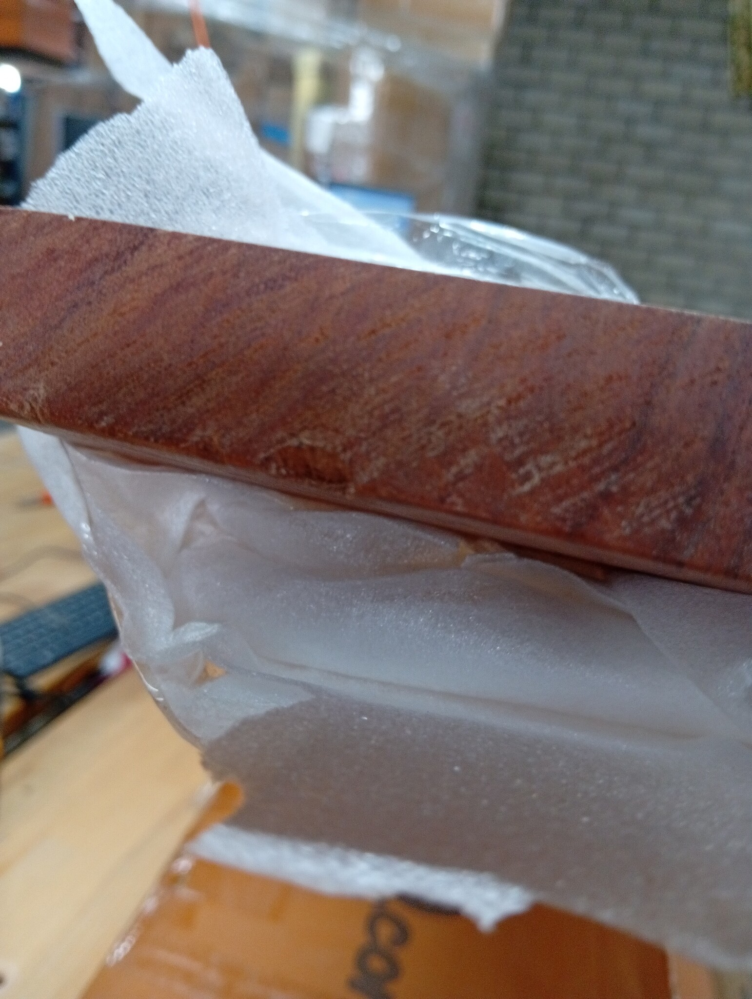 Acaciahouten Tafelblad met Natuurlijke Rand - 160x40x2,5 cm - 54% Korting