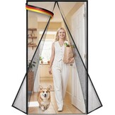 Zwarte Glasvezel Hordeur 130x220 cm met 34 Magneten - 33% Korting
