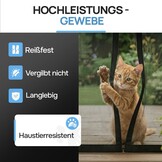 Zwarte Glasvezel Hordeur 130x220 cm met 34 Magneten - 33% Korting
