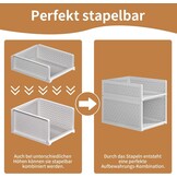 Set van 4 Stapelbare Ladeboxen Organizer Wit - Kledingkast, Kantoor, Keuken - 33% Korting