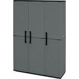 Kunststof Kast 3-deurs Grijs 102x37x163 cm - 60% Korting