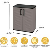 Art Plast Lage Kast Grijs 68x37x84 cm - 34% Korting