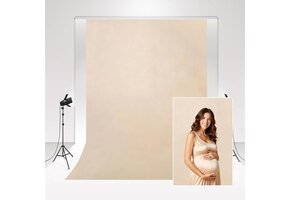 Beige Fotostudio Achtergrond 1.5x2.2m - Kreukvrij & Wasbaar Microvezel - 45% Korting