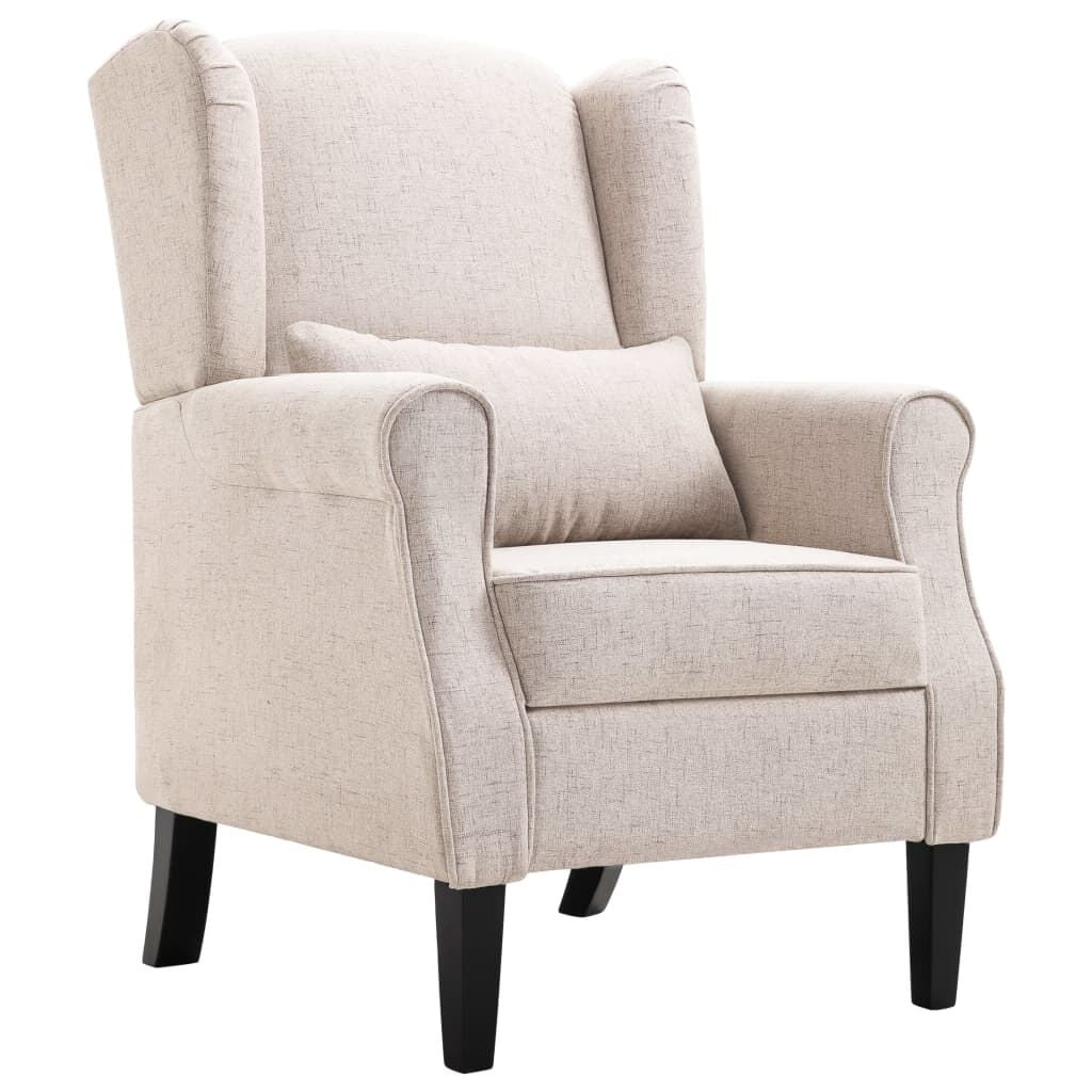 VidaXL Fauteuil Stof Beige - 35% Korting