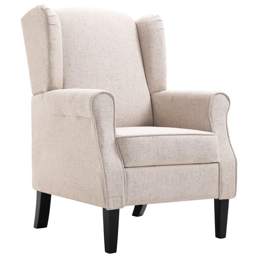 VidaXL Fauteuil Stof Beige - 35% Korting