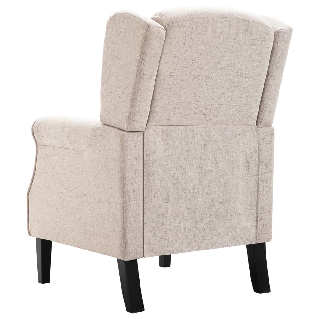 VidaXL Fauteuil Stof Beige - 35% Korting