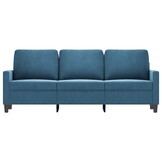 Driezitsbank Blauw Fluweel 180 cm - 35% Korting
