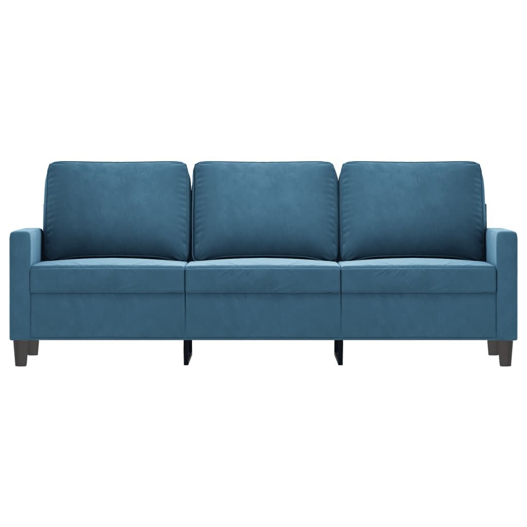 Driezitsbank Blauw Fluweel 180 cm - 35% Korting